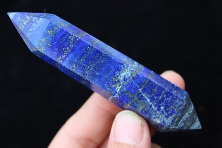 Natura lapis lazuli quartz crystal wand point ġ